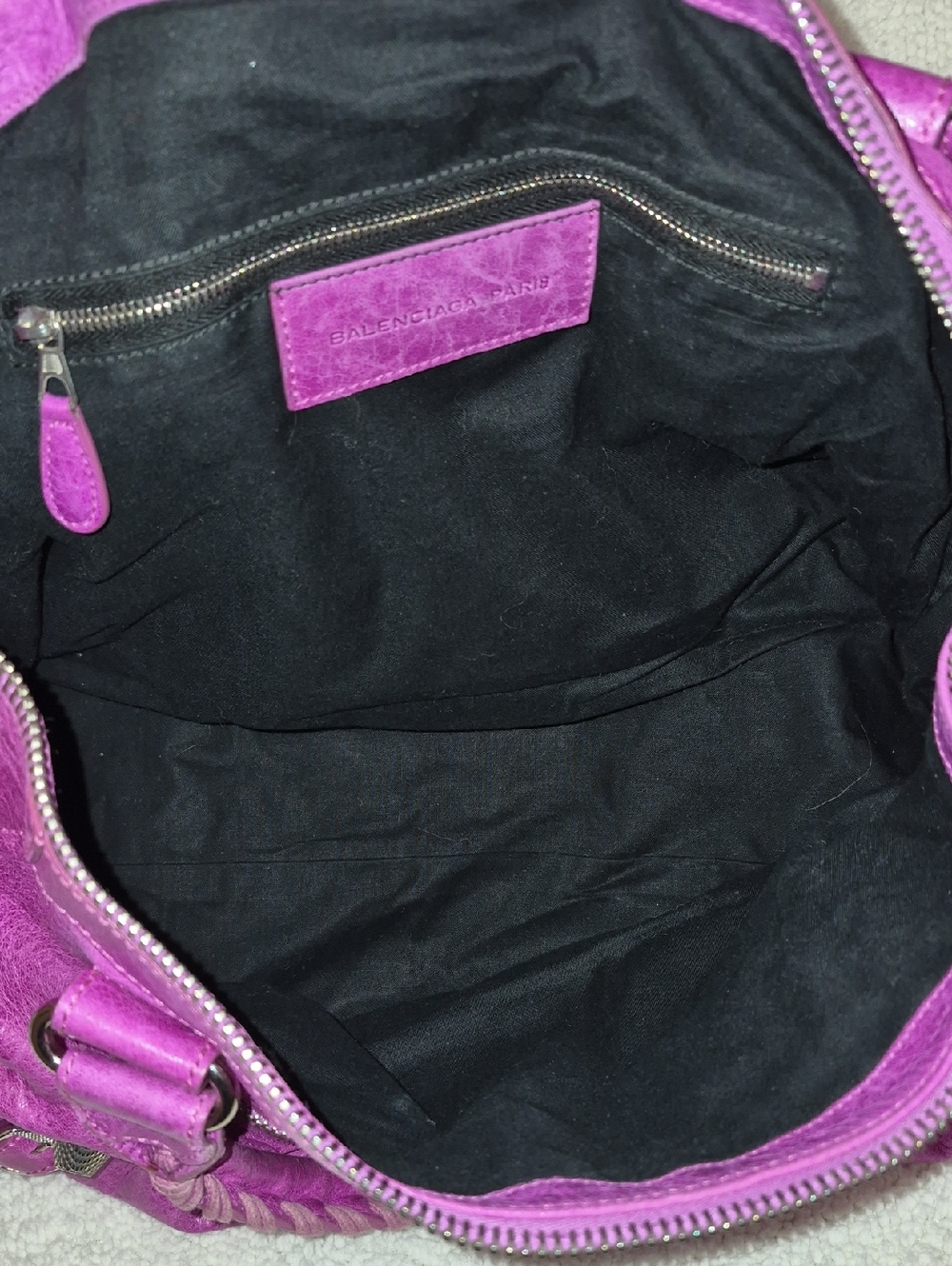 BALENCIAGA Le City Small Lambskin Top-Handle Bag- Rose Magenta - Picture 9 of 10
